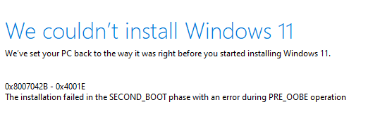 Windows更新出现0x8007042B-0x4001E报错